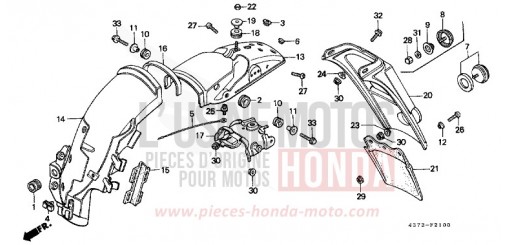 KOTFLUEGEL, HINTEN XL125SB de 1981